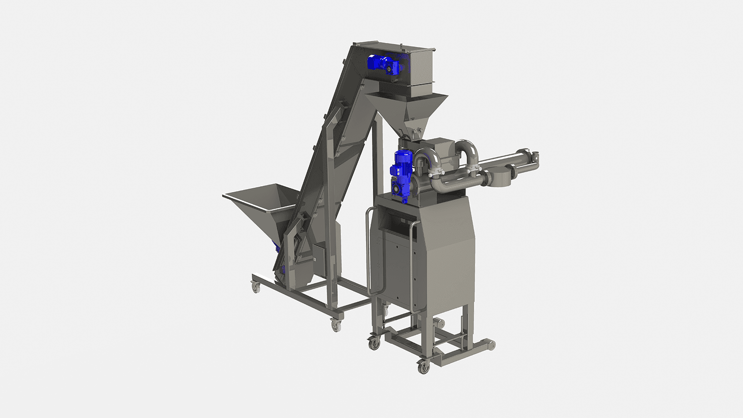 Inline mixing system for chocolate with inclusions and additives
