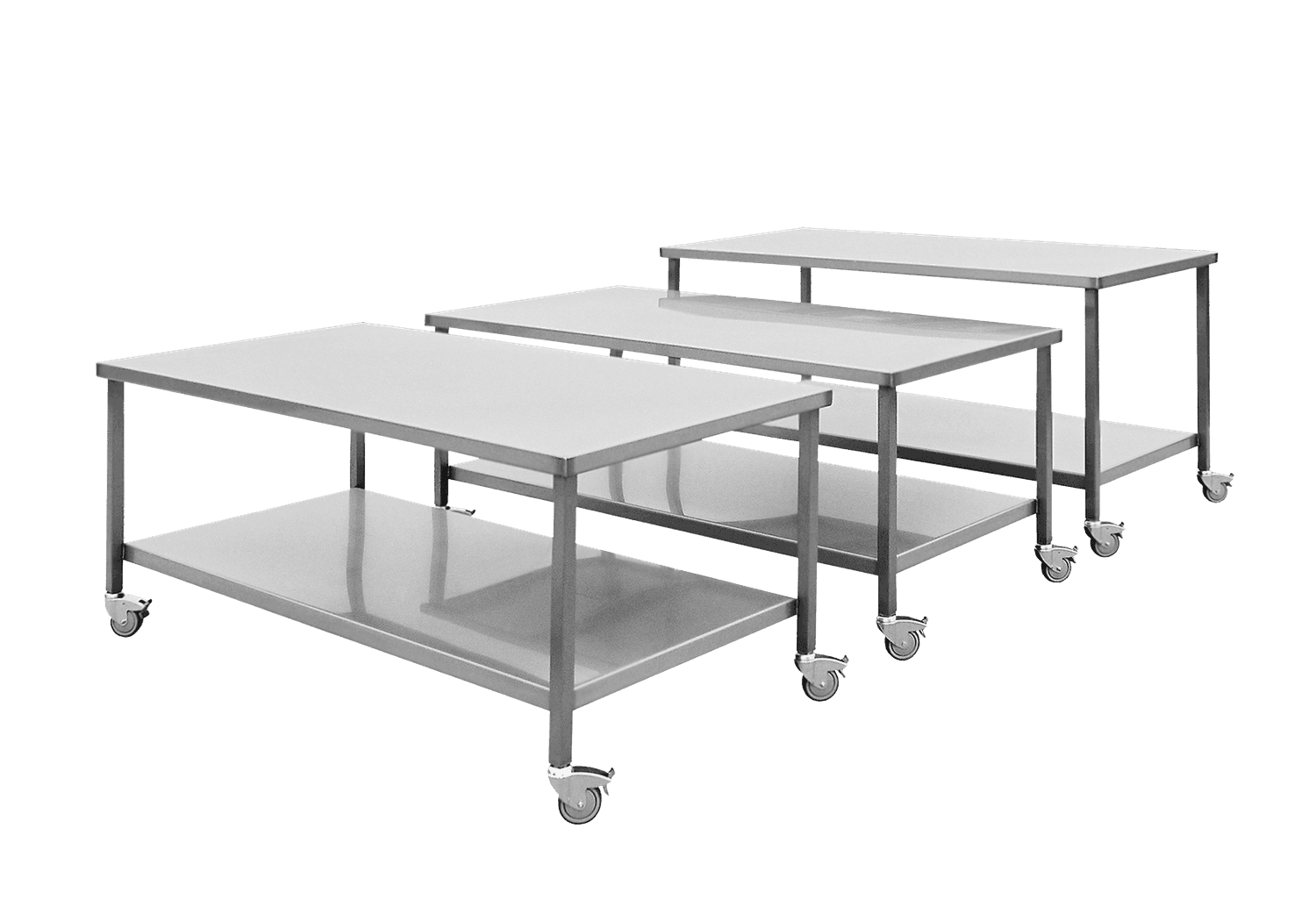 Tables de travail et d’emballage en inox