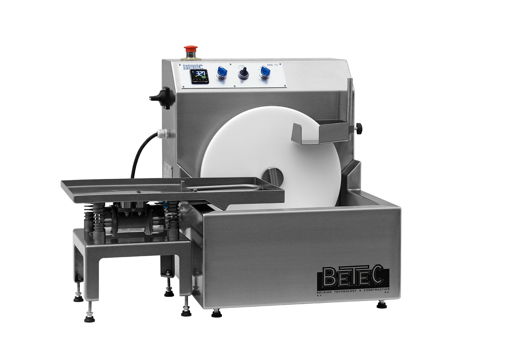 First rate melting and tempering thanks to the MB 15: the small manual wheel tempering machine with strong stitter